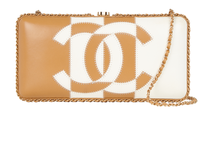Topstitched CC Logo Clutch Bag, front view